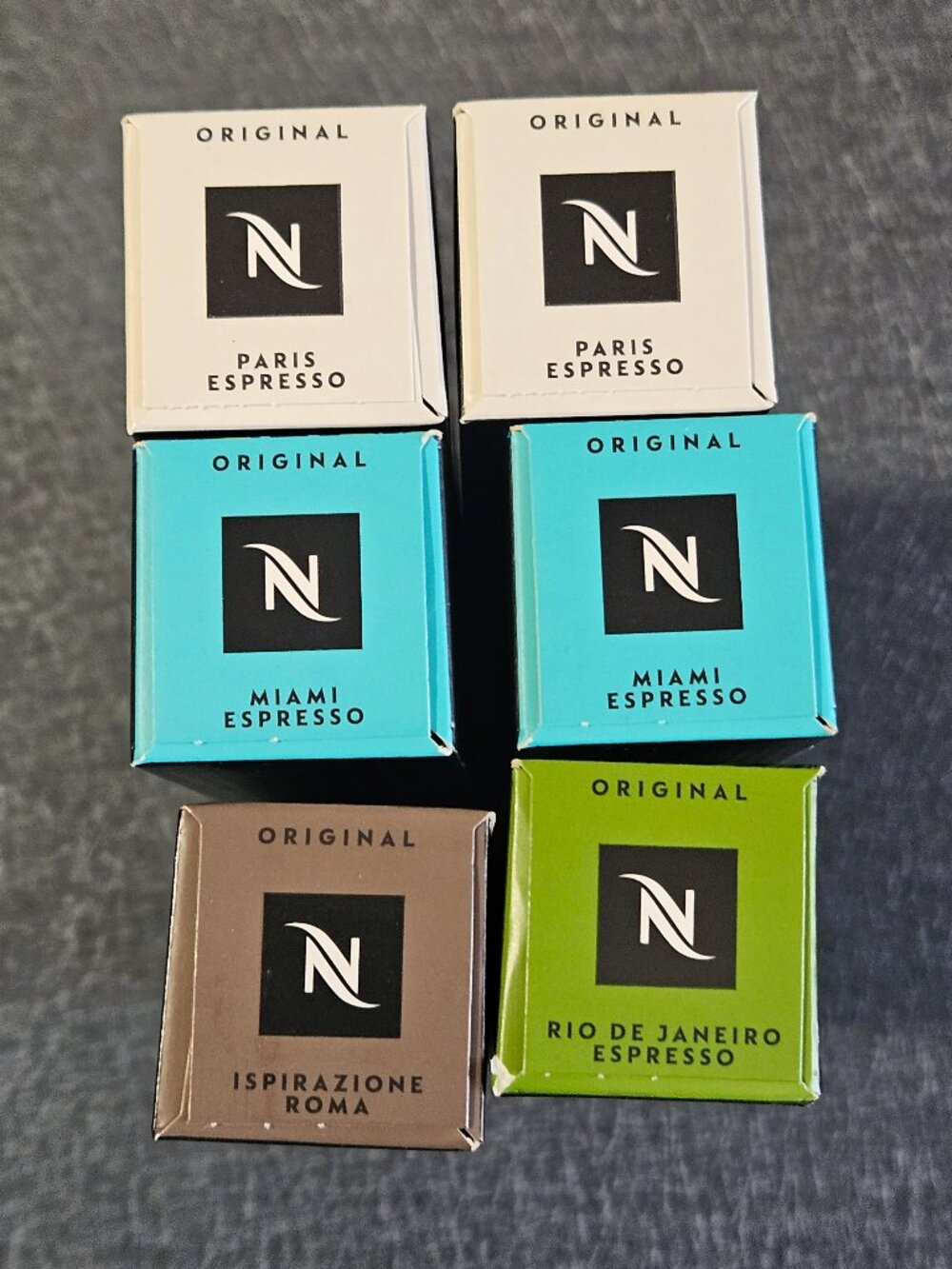 Nespresso Original MIX - Paris, Miami, Rio de Janeiro, Roma - 6 NEW BOXES